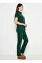 Polo Collar Hunter Green Medical Nurse Doctor Uniform Scrubs Uniform Women - 3