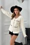 Women's Button Detailed Cardigan Ecru - 3