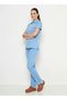 Polo Collar Baby Blue Medical Nurse Doctor Uniform Scrubs Uniform Women - 6