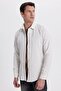 Men's Slim Fit slim fit button down striped lumberjack shirt - 4