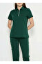Polo Collar Hunter Green Medical Nurse Doctor Uniform Scrubs Uniform Women - 4