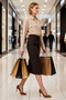 Women's Plain Pattern Midi Skirt A-Line Shape 100% Cotton Functional Durable Quality Comfortable Stylish - 4