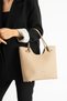 Elite Ecru Mink Knot Detailed Large Internal Volume D Leather-Look Women's Hand and Shoulder Bag Pbu2207