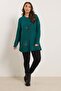 Plus Size Crew Neck Long Sleeve Sequined Plush Tunic 285061 - 4