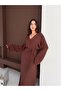 V-Neck Sleeveless Long Dress Knitted Set with Cardigan - 3