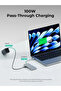 محول موزع USB 6 في 1 من TravelDok، منفذ HDMI واحد، منفذ USB-A واحد، 3 منافذ USB-C، 100 واط PD، 5 جيجابت في الثانية، 4K @ 60 هرتز، - 6