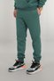 Men's Comfortable Fit Sweatpants Cotton Fleece-Lined Fabric Ribbed Waist Leg 3 Pockets Petrol Green - 5
