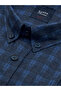 Slim Fit Winter Long Sleeve Double Pocket Flap Buttoned Collar Plaid Shirt 2416m - 2