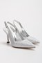 Women's Stone Embroidered Evening Dress Shoes and Bag Set - 4