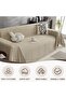 Chenille Sofa Slipcover with Tassels (Khaki, 71 x 103 in) - 5