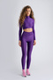 | 3D Sculpt Crop Top | High-Stretch Nylon | Women | XS-L