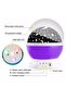 Moon Star Patterned 360 °   Rotating Projector Colorful Led Sleep Light Baby Kids Room Night Light Pink - 7