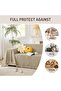 Chenille Sofa Slipcover with Tassels (Khaki, 71 x 103 in) - 2