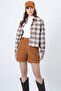 Mustard Double-Cuffed Double-Pocket Winter Cashmere Shorts Alc-X13297 - 4