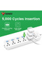 Universal Extension Cord Multi-Socket Power Strip With Individual Switches. - 5