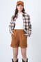 Mustard Double-Cuffed Double-Pocket Winter Cashmere Shorts Alc-X13297 - 5