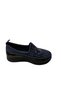 Women's Patent Leather Stone Wedge Heel Shoes - 2