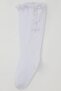 Girl's Golf Socks with Bow Accessories and Lace, Ages 1-8, White - 3