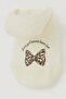 Girl's Ballerina Socks Bow Printed 5-14 Years Old, Ecru - 3