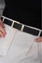 Square Gold Buckle Women's Belt Trouser Belt Dress Belt Waist Belt Body Belt Shirt Belt - 2