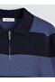 Esvab • Modern & Distinctive Devrik Roba Collar Striped Men's Knitwear Sweater - 7