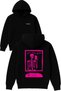 You Look Design Printed Oversized Black Hooded Sweatshirt