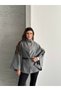 Asur Boutique Women's Imported Cashmere Belted Poncho Standard Size 36-40 - 3