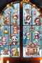 Cheerful Christmas New Year Glass Wall Door Sticker Set Santa Claus Snowman - 2