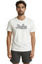 Elegant Cursive Script'Italia' and Minimal Flag Printed Design Premium Men's T-Shirt