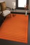 Mosso Orange Themed Striped Pattern Woven Base Modern Decorative Carpet Mosso1760 - 2