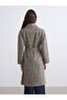 Özmarka New Season Double-Breasted Women's Cashmere Coat with Collar Pattern - 5