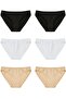 6-Piece Assortment Pack Premium Quality Bamboo Women's Bikini Panties Oztn6201 - 2