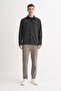 Thick Pique Fabric Premium Polo Collar Regular Fit Sweat Shirt