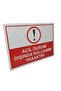 Warning Sign for Use Outside Emergency – Foil Print Warning Sign on 3 mm Decote 25Cm×35Cm - 5