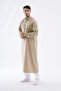 Men's Wide Cut Cellabiye – Hajj Umrah & Daily Wear – Cotton-Viscose – Beige - 2