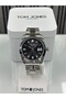 Black Dial Steel Band Men's Wristwatch