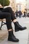 813705 Ventes Hot Selling Lined Women's Boots with Elastic on Two Sides, Lace-Up, Non-Slip Sole - 2