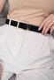 Suede/Square Bridge Buckle Women's Belt Coat Belt Trouser Belt,Suede Belt - 2