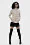 White Hooded Range Rover Mom Contrast Winter Slim Fit Windproof Zippered Women's Coat - 2