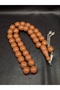 Special Large Model Pastel Caramel Color Barrel Cut Powder Amber Prayer Beads - 3