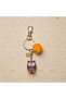 Purple Wise Owl Gift Keychain – Fu (福) Symbol of Luck and Blessings with Orange Pompom - 3