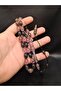 Pink Black Color Beyzi Cut Powder Amber Prayer Beads - 2