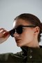 Unisex Black Retro Modern Sunglasses - 7