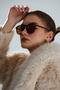 Unisex Brown Retro Modern Sunglasses - 4