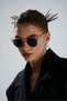 Unisex Oval Beige Cream Uv Protection Retro Modern Sunglasses