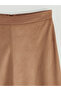 Esvab • Modern & Distinctive A-Line Skirt with Zipper at the Waist in Suede Look - 7