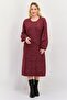 Women Knitted Sweater Dress, Burgundy