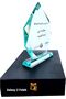 Crystal Glass Award Trophy with Wooden Gift Box - 4