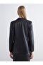 Women's Leather-Look Blazer Jacket - 4