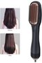 JOY Professional Heated Styling Brush - Portable 2-in-1 Hair Straightener and Curler for All Hair - 4